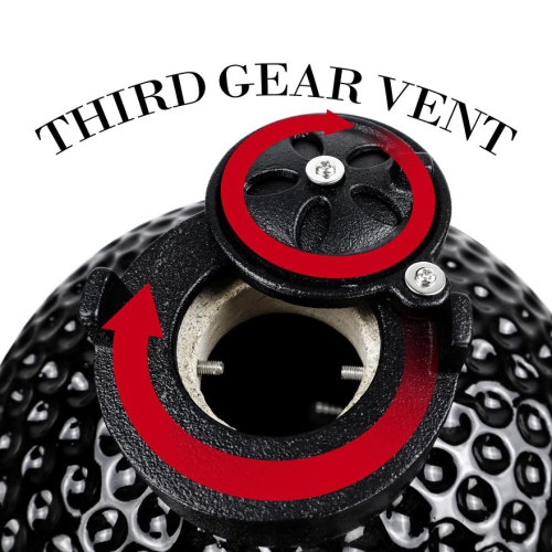 London Sunshine Ceramic Kamado Charcoal BBQ Griller - 13 inch Cadet Series