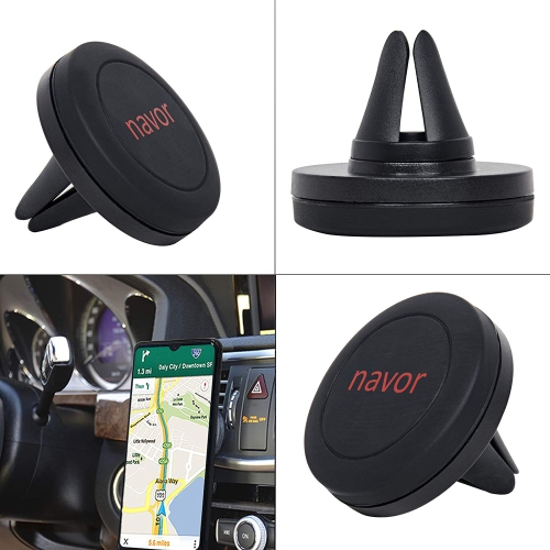 Navor Universal Car Mount & Detachable Magnetic Wallet Case with RFID Protection Compatible w/Samsung Galaxy A70 [Vajio]