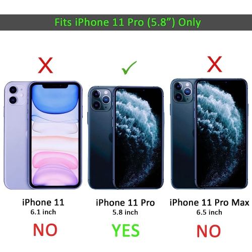 Navor Detachable Magnetic Wallet Case with RFID Protection Compatible for iPhone 11 Pro [5.8 inch] [Vajio Series] - Maroon