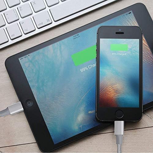 Quntis 3 Pack 3ft iPhone Charger Cable, Apple Mfi Certified Lightning Cable, Nylon Braided iPhone Charging Cords