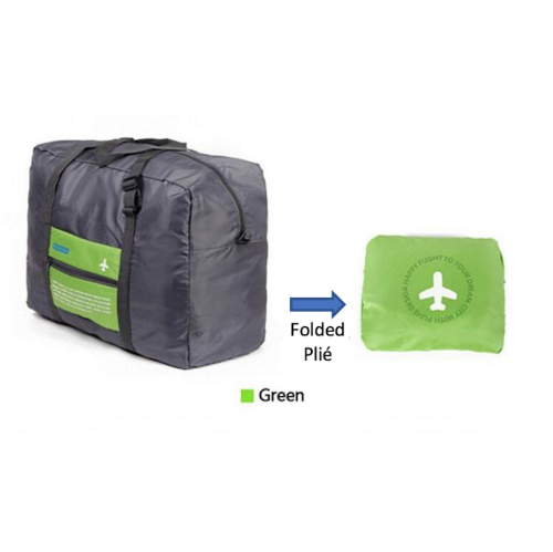 Stimula Lifestyle - Foldable Waterproof Travel Backpack Bag for Luggage Suitcase 32 Litres Grey Green Carry On compatible with Rimowa Samsonite Tumi