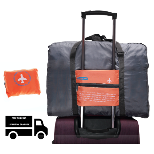 Stimula Lifestyle - Sac à dos de voyage pliable étanche pour valise de 32  litres Gris Orange bagage de cabine - expédition gratuite