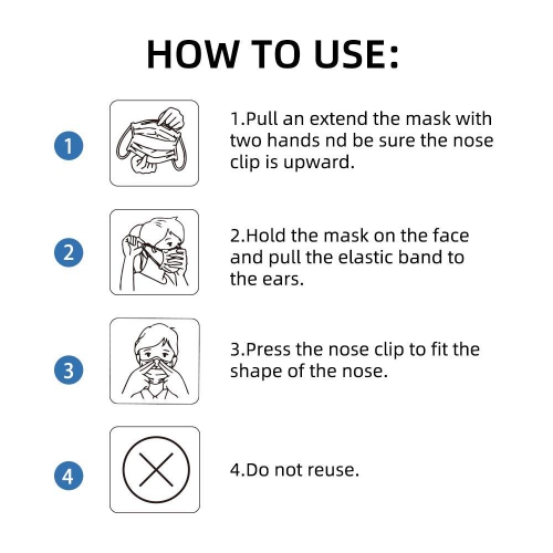 3-Ply Disposable Earloop Breathable Face Mask Protection - 50-Pack