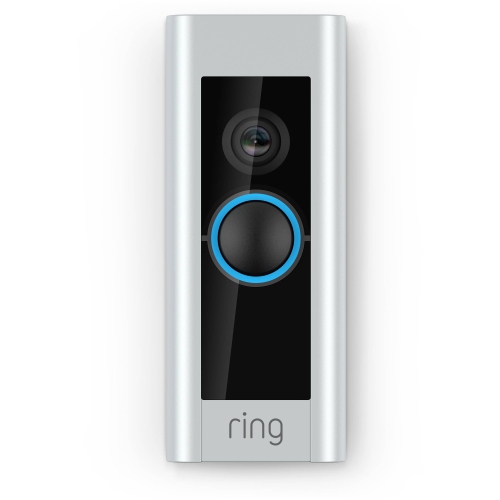 Sonnette vidéo Pro de Ring avec vidéo HD, alertes activées par le mouvement, installation facile - nickel satiné
