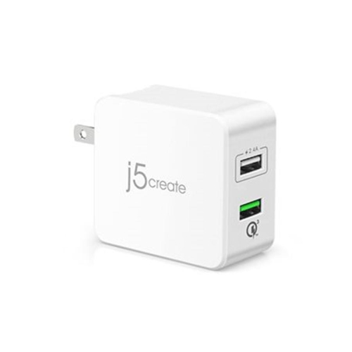 J5Create - USB 3.0 Wall Charger with 2 Port in White