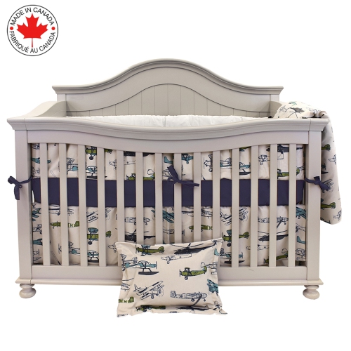BEBELELO- BABY CRIB BEDDING 7 Pieces Airplanes and Helicopters Bedding - Eva