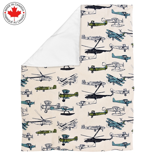 BEBELELO- BABY CRIB BEDDING 7 Pieces Airplanes and Helicopters Bedding - Eva