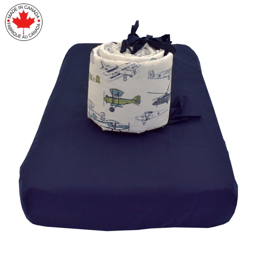 BEBELELO- BABY CRIB BEDDING 7 Pieces Airplanes and Helicopters Bedding - Eva