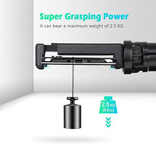 Zeadio Smartphone Tripod Mount, Cell Phone Holder Adapter, Selfie Stick Monopod Adjustable Clamp for iPhone, Samsung,