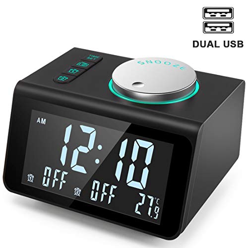 Anjank Small Alarm Clock Radio Fm Dual Usb Charging Ports Temperature Display Alarms With 7 Sounds 5 Best Canada - Best Alarm Clock With Radio And Usb Anjank Small Alarm Clock Radio Fm Dual Usb Charging Ports Temperature Display Alarms With 7 Sounds 5 Best Canada - Best Alarm Clock With Radio And Usb
