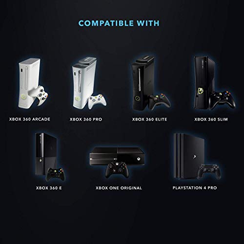 VSEER Gaming Power Cable 2 Prong Power Cord - for Xbox One Original, Xbox 360, Playstation 3 & 4 Slim/Pro (6 Feet -