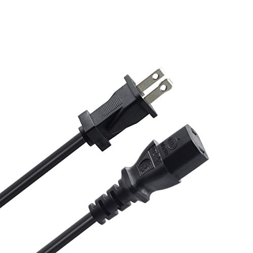 VSEER Gaming Power Cable 2 Prong Power Cord - for Xbox One Original, Xbox 360, Playstation 3 & 4 Slim/Pro (6 Feet -