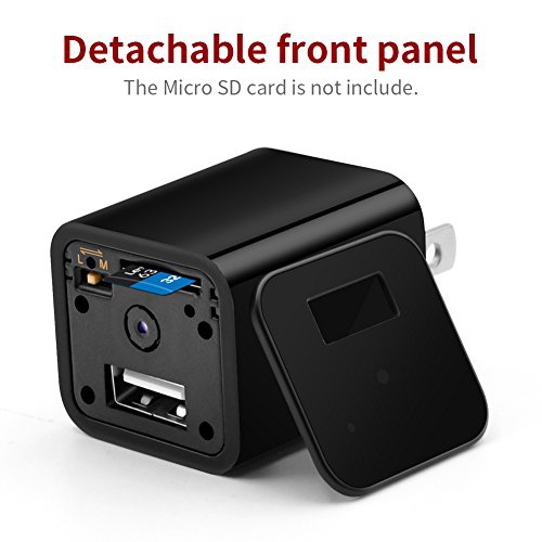 Eesteros Spy Camera 1080P HD USB Charger Camera Hidden Camera with Motion Detection Mode for Home Security Support up to 32G Micro SD Card Not Include Nanny Cam