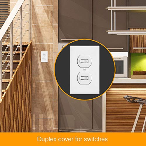 ENERLITES Duplex Wall Plates, Home Electrical Receptacle Outlet Cover, Size 1-Gang 4.50 Inches x 2.76 Inches,