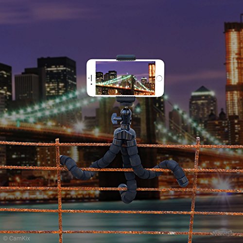 Flexible Cell Phone Tripod and Bluetooth Remote Control Camera Shutter - for iPhone, Samsung Galaxy and Many More -