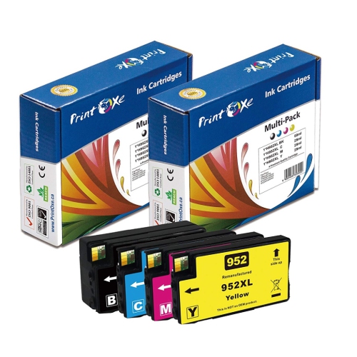 PRINTOXE® 952XL Reman 2 Sets + BK of 9 Cartridges H-Yield 952 OfficeJet Pro 7740 8210 8216 8710 8715 8720 8725 8730 8740