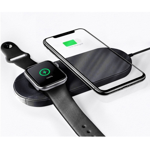 Station charge sans fil double IMGadgets pour iPhone/Apple Watch/AirPods/autres appareils Qi