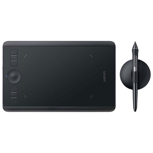 Wacom Intuos Pro 6.3" x 3.9" Graphic Tablet with Stylus - Black