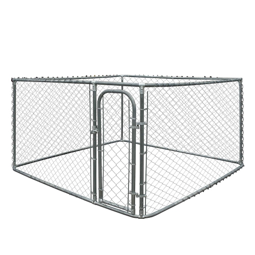 ALEKO Dog Kennel 7 1 2 x 7 1 2 x 6 DIY Box Kennel Chain Link Dog Pet System Best Buy Canada