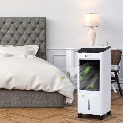 Ventilateur et humidificateur d'air mobile à évaporation avec filtre et télécommande