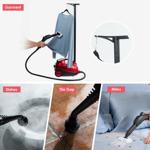 Costway 2000W Heavy Duty Steam Cleaner Mop Multi-Purpose W/19 Accessories 4.0 Bar 1.5L