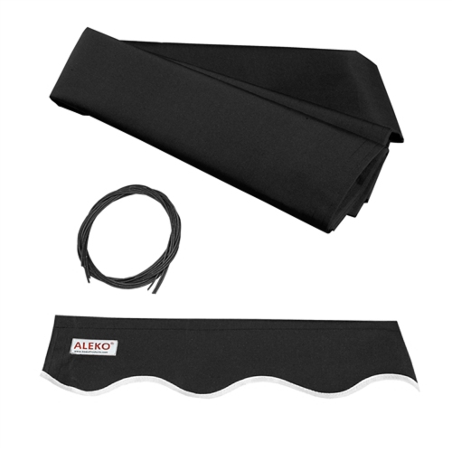 ALEKO  Fab10X8Bk81 Retractable Awning Fabric Replacement 10 X 8 Feet In Black