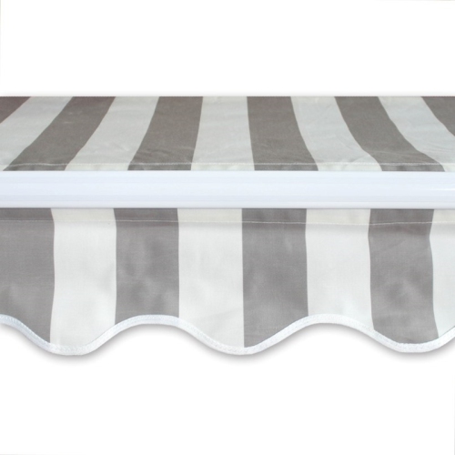 ALEKO FAB10X8GREYWHT Farbric Replacement for 10 X 8 Ft Retractable Patio Awning , Grey and White Striped Pattern