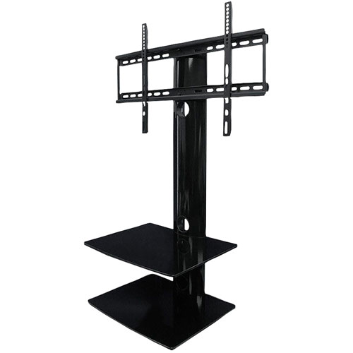 TygerClaw TV Stand with 32" - 55" Full Motion TV Mount - Black