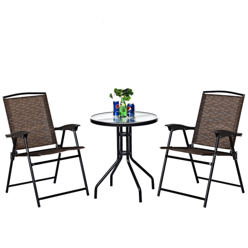 3pc Bistro Patio Garden Furniture Set 2, Patio Table And Chairs Set Canada