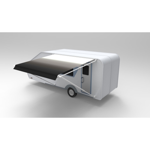 ALEKO® 10X8 Feet Vinyl RV Awning Fabric Replacement for Retractable Awning, Black Fade Color