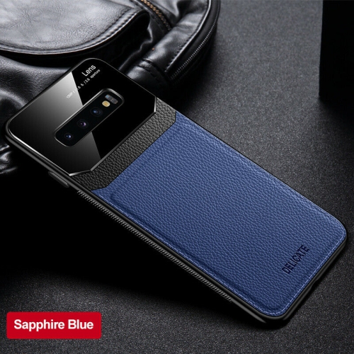 Leather case back cover Protective Cover Phone Case Glass Back Shell For Samsung Galaxy S10