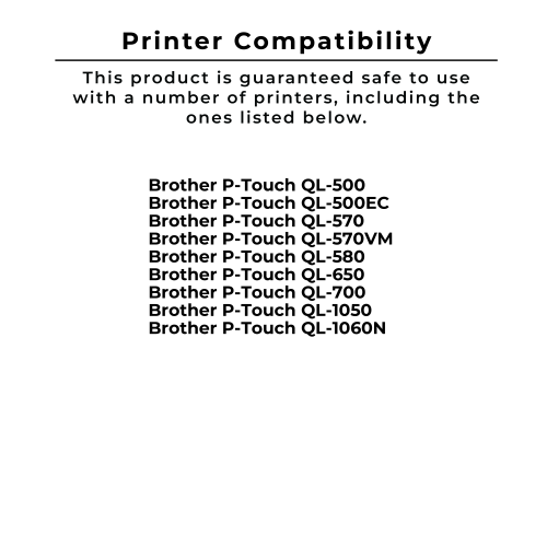 Étiquettes d’adresse standard découpées BROTHER DK-1201 de Zoomtoner compatibles AVEC CARTOUCHE