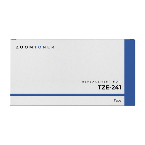 Compatible avec Zoomtoner BROTHER TZE-241 Black sur étiquette blanche