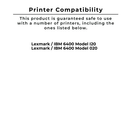 Zoomtoner compatible LEXMARK / IBM 54P1095 Ruban noir paquet de 6