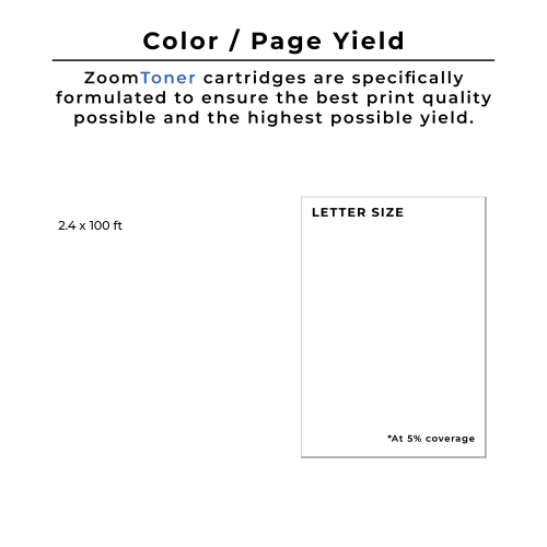 Zoomtoner Compatible BROTHER DK-2205 Die-Cut Continuous Length Paper Tape Black on White WITH CARTRIDGE