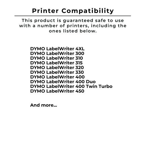 Zoomtoner Compatible DYMO 30336 Multi-purpose Labels 1'' x 2-1/8'' Black on White