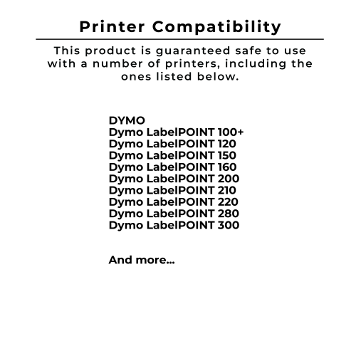 Zoomtoner Compatible DYMO 40913 Label Tape Black on White
