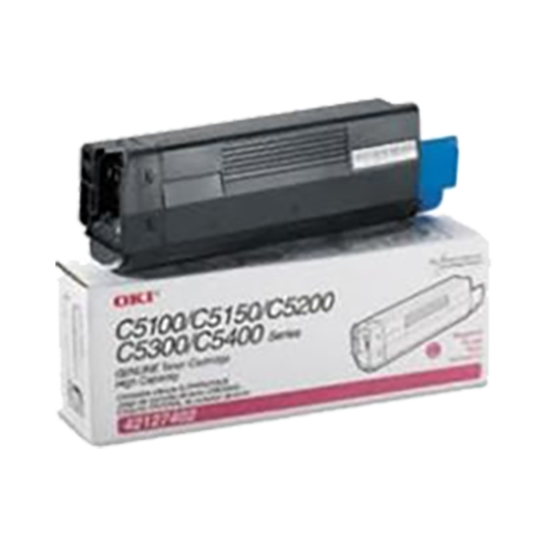 ~Brand New Original OKIDATA 42127402 Laser Toner Cartridge Magenta High Yield