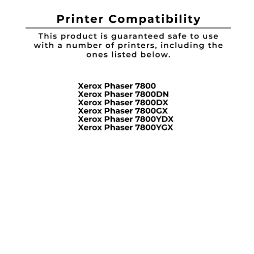 ~Brand New Original Xerox 7800 Laser Toner Cartridge Set Black Cyan Yellow Magenta High Yield