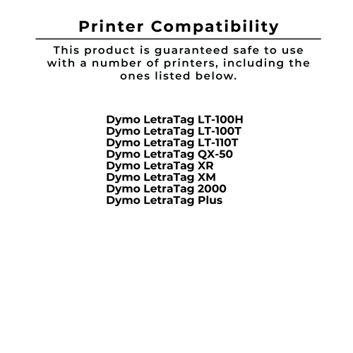 Zoomtoner Compatible DYMO 91331 Label Tape Black on White Plastic Label Tape 12MM 13 Feet (4M)