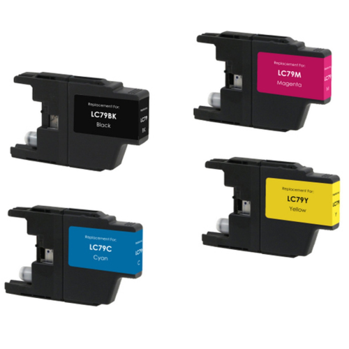Zoomtoner Compatible BROTHER LC79 SET Extra High Yield Ink / Inkjet Cartridge Set Black Cyan Yellow Magenta