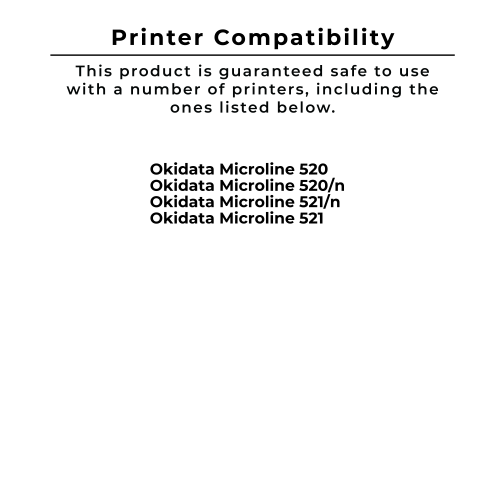 Zoomtoner Compatible OKIDATA 52107001 Black Ribbon