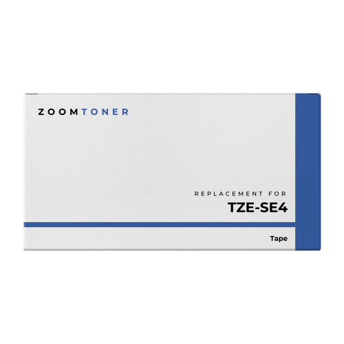 Zoomtoner Compatible BROTHER P-Touch Label Security Tape TZE-SE4 - 0.7" x 26' Black on White