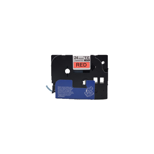 Zoomtoner Compatible BROTHER P-Touch Label Laminated Tape TZ-451 - 1" x 26.2' Black on Red