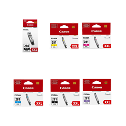 ~Brand New Original CANON PGI-280XXL Super High Yield Ink / Inkjet Cartridge Set Black Cyan Magenta Yellow Photo
