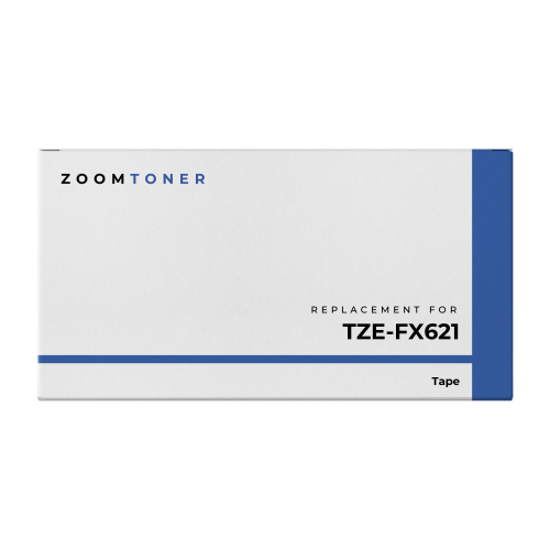Zoomtoner Compatible BROTHER P-Touch Label Flexible ID Tape TZE-FX621 - 0.375" x 26' Black on Yellow