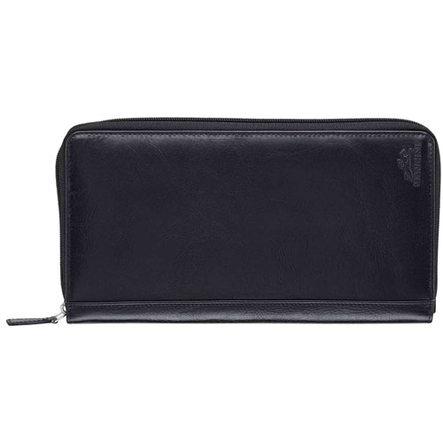 Mancini Casablanca RFID Genuine Leather Travel Wallet - Black