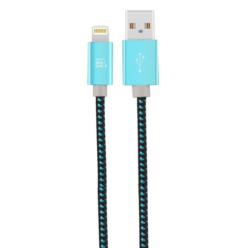 LAX - Lightning Cable, 10 Feet, Braided and Durable, Aqua