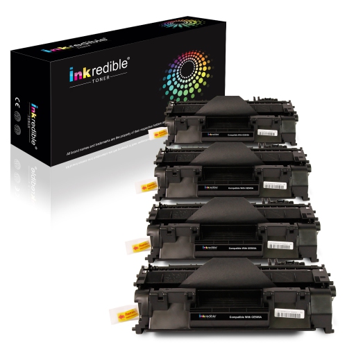 HP CE505A Compatible Toner Cartridge - 4/Pack | Inkredible Toner™