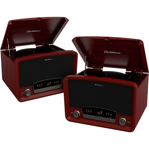 ELECTROHOME  Kingston Vintage Vinyl Record Player Stereo System - 2 Pack